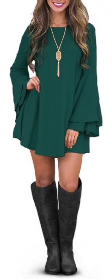 Дамска рокля Rania, зелена